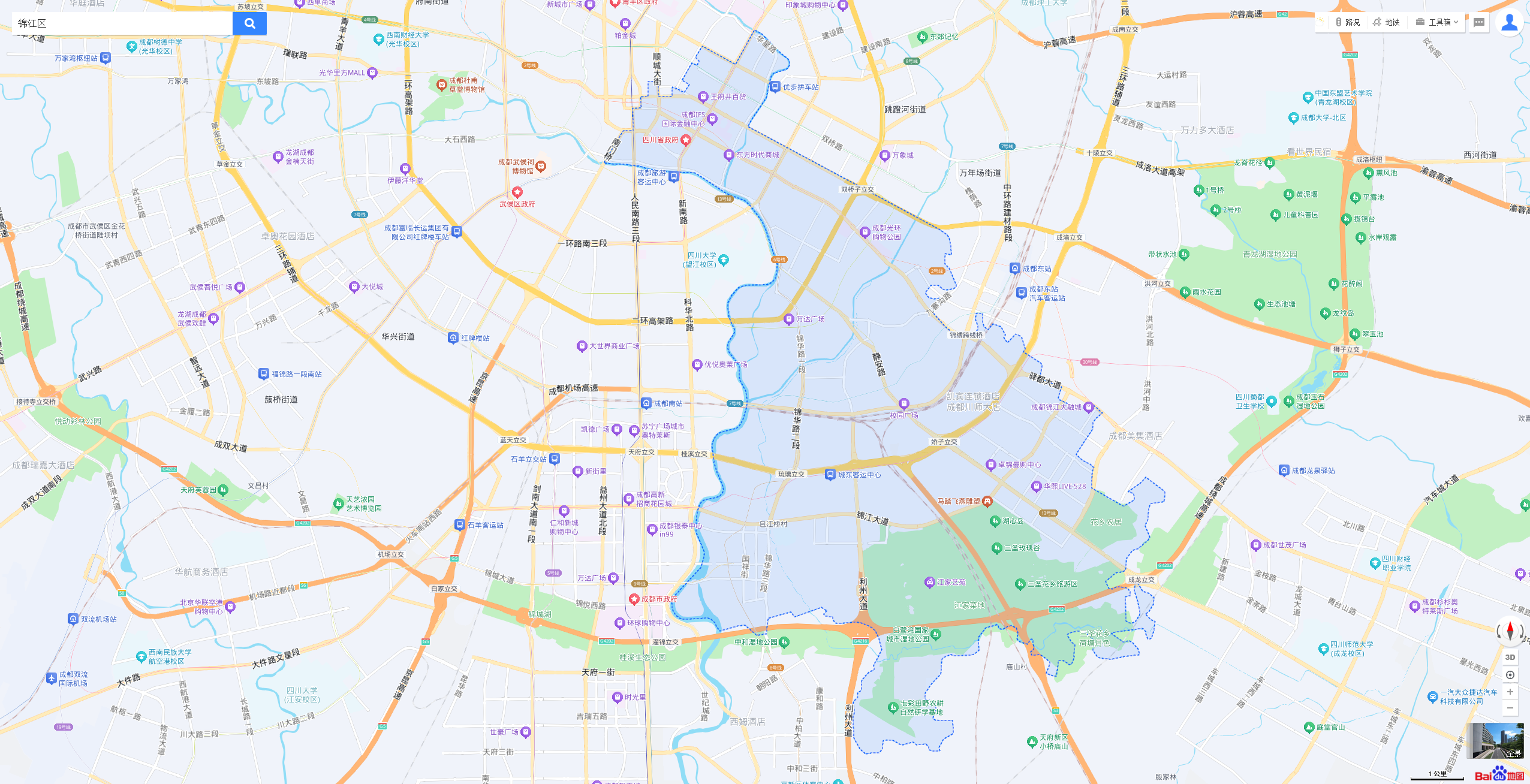 百度地图·成都锦江区